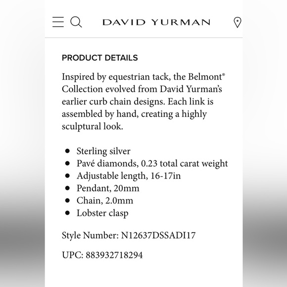 David Yurman Necklace. Super cute and chic. Goes with EVERYTHING! - Picture 5 of 6